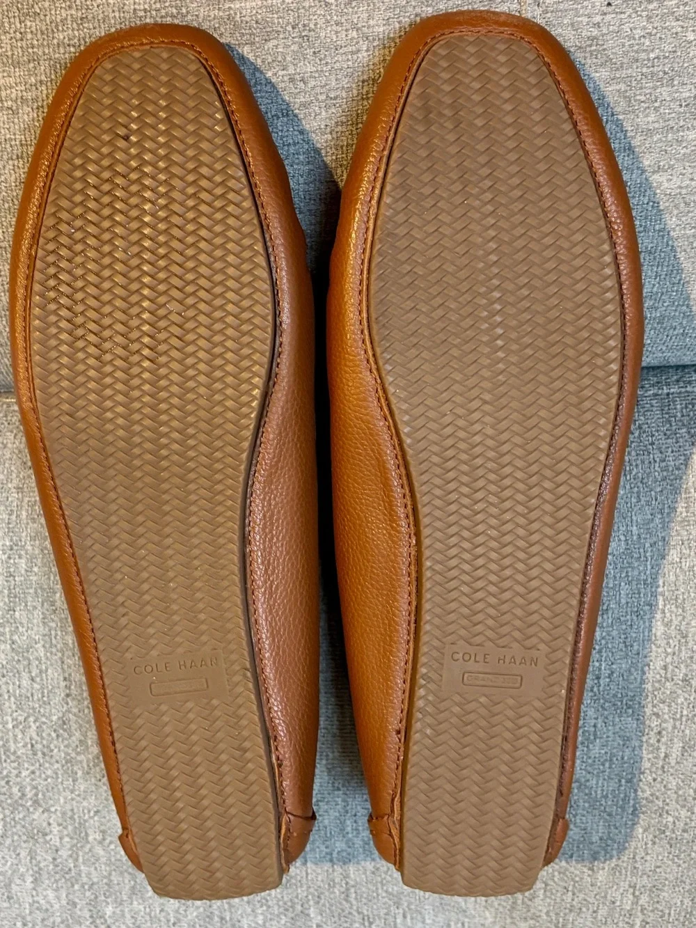 Cole Haan Tully Pecan Pebbled Leather Bit Loafers/Driving Shoe 9.5